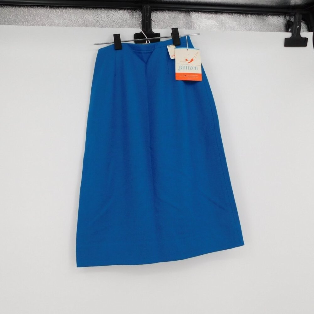 Jantzen Women Size 10 Vintage 1960s Sweater Skirt Blue Wool Blend New with Tags